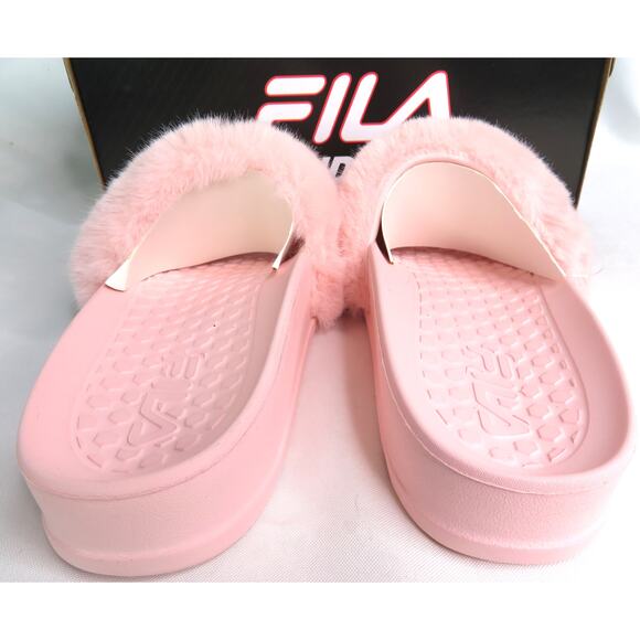 New FILA Pink Furry Chic Women's Slide Sandals Sz 8 EU 39 - Picture 5 of 10